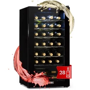 Klarstein Shiraz 28 Uno, hladnjak za vino, 74l, 28fl, touch control panel, 5-18°C #485736