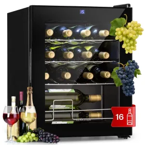 Klarstein Shiraz, vinoteka, 42 l, upravljačka ploča osjetljiva na dodir, 131 W, 5 - 18 ° C, crna #485732