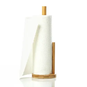 Klarstein Držač papirnatih ručnika, s vodilicom, Držač papirnatih ručnika, 15 x 35,5 cm, bambus