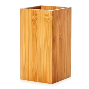 Klarstein Stalak za kuhinjski pribor, kvadratni, približno 12 × 23 × 12 cm (Š × V × D), bambus