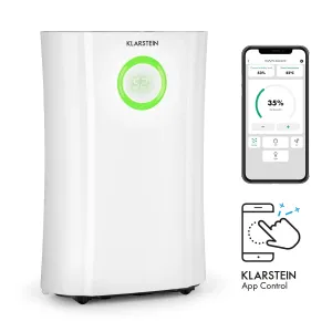 Klarstein DryFy Pro Connect, odvlaživač zraka, WiFi, kompresija, 20 l/d, 20 m², 370 W, bijeli