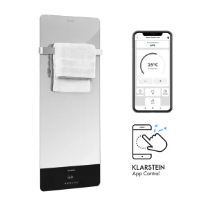 Klarstein Hot Spot Crystal Reflect Smart, infracrveni grijač, 850 W, aplikacija, tajmer, ogledalo