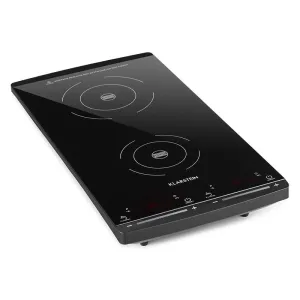 Klarstein VariCook Slim, indukcijska ploča za kuhanje, 2 ploče, 2900 W, 60-240 °C, crna boja