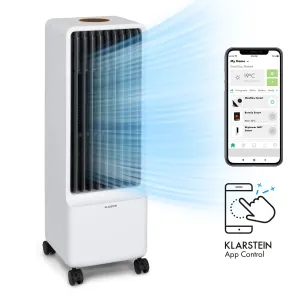 Klarstein Maxflow Smart, 3 u 1 rashlađivač zraka, ventilator, ovlaživač zraka, 5 l, WiFi, daljinski upravljač, 2 × set za hlađenje #3282