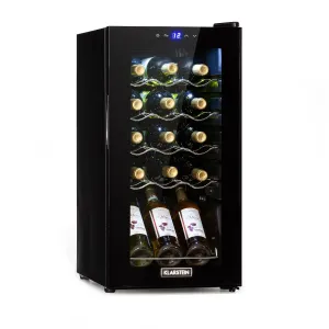 Klarstein Shiraz 15 Slim Uno, hladnjak za vino, 44 L, touch screen, 135 W, 5 – 18 °C, crna #2708
