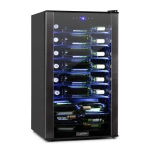 Klarstein Vinomatica, hladnjak za vino, 95l, upravljanje osjetljivo na dodir, 85W, 4-18 ° C, crna