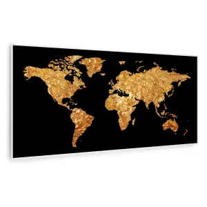 Klarstein Wonderwall Air Art Smart, infracrveni grijač, zlatna karta, 120 x 60 cm, 700 W #407901