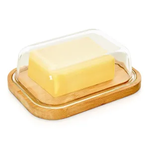 Klarstein Spremnik za maslac sa staklenim poklopcem, hermetički zatvorena, bez utjecaja na okus, pranje u perilici posuđa