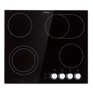 Klarstein EasyCook, staklokeramička ploča za kuhanje, 6100 W, okretni regulator, crna