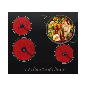 Klarstein Virtuosa, 6500 W, 59 x 52 cm, keramička daska za kuhanje za ugradnju, 4 zone, staklokeramika