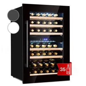 Klarstein Vinsider 35 Onyx Edition, ugradbena vinoteka, klasa energetske učinkovitosti G #484729