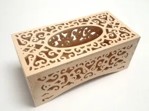 Izrezbarena kutija za maramice - decoupage (dekupaž na drvu)