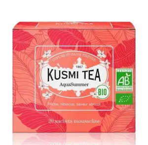 Bio organický ovocný čaj, Kusmi Tea AquaSummer, porcovaný, 20 sáčků
