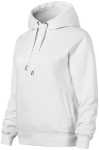 Udobna ženska majica s kapuljačom, bijela, XS