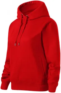 Udobna ženska majica s kapuljačom, crvena, XS