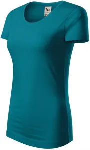 Ženska majica od organskog pamuka, petrol blue, 2XL