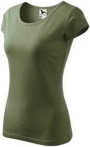 Ženska majica s vrlo kratkim rukavima, khaki, S