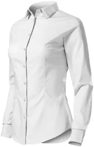 Ženska pamučna bluza dugih rukava, bijela, XL
