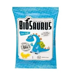 Bio kukuřičné křupky BIOSAURUS s mořskou solí, 50 g