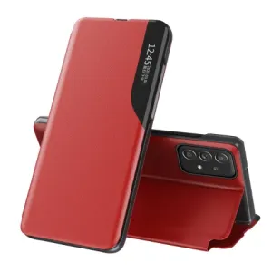 MG Eco Leather View preklopna maska za Samsung Galaxy A53 5G, crvena