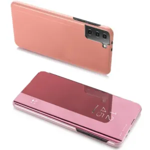 MG Clear View preklopna maska za Samsung Galaxy S21 Plus 5G, ružičasta