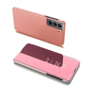 MG Clear View preklopna maska za Samsung Galaxy S22, ružičasta