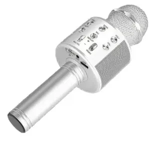 MG Bluetooth Karaoke mikrofon s zvučnikom, srebro