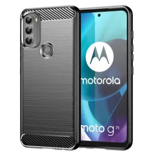 MG Carbon Case Flexible silikonska maska za Motorola Moto G71 5G, crno