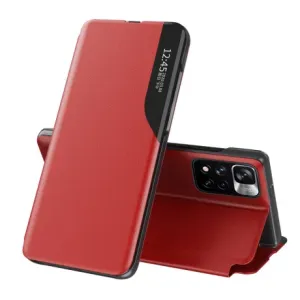 MG Eco Leather View preklopna maska za Xiaomi Poco M4 Pro 5G, crvena #368643