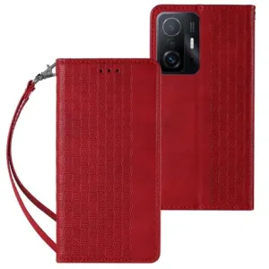 MG Magnet Strap preklopna maska za Xiaomi Redmi Note 11 Pro 4G/5G, crvena