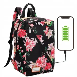 MG Bcross ruksak s ugradenim USB kabelom 20L, pink flowers
