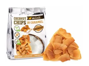 Kokosové chipsy do kapsy, Mixit KARAMEL, sáček, 60 g