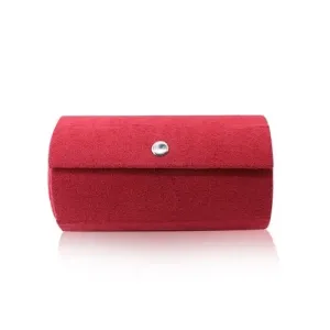 Kutija za nakit crvene boje - oblik role, troslojna kutija za nakit