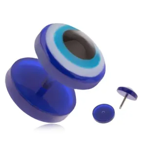 Okrugli lažni proširivač za uho od akrilika, plavo oko
