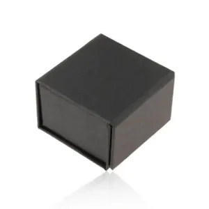 Crna kutija za prsten ili naušnice, biserni sjaj, magnetsko učvršćenje