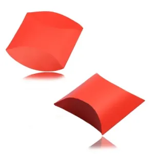 Papirna poklon kutija - crvena boja, glatka površina