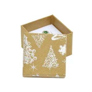 Poklon kutija za nakit - božićna drvca i srebrne zvijezde #447228