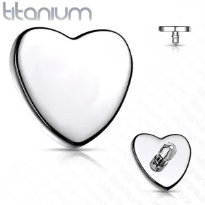 Rezervna glava od titana za implantat, srce 4 mm, srebrna boja, širina 1,6 mm