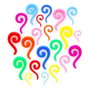 Piercing za uši - spiralni proširivač - Širina: 2,5 mm, Piercing boja: Svijetlo plava - SP