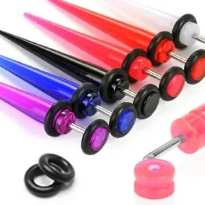 UV lažni proširivač za uši od akrilika - Piercing boja: Ružičasta
