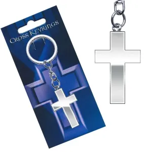 Metalni privjesak za ključ - sjajni latinski križ