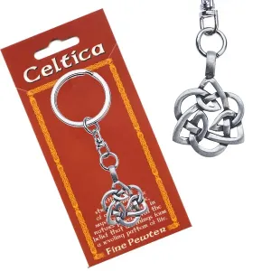 Metalni privjesak za ključeve - keltski čvor, cvijet