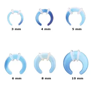 Proširivač za uši, plavi sintetički opal, par - Širina: 5 mm