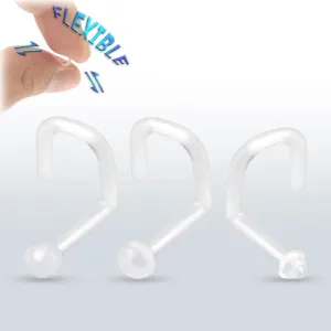 Plastični piercing za nos - glave u obliku geometrijskih oblika - Oblik loptice: Konus