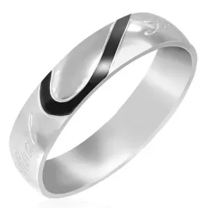 Čelični vjenčani prsten s ugraviranim natpisom 