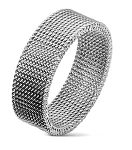 Mrežasti prsten od nehrđajućeg čelika - Veličina: 48
