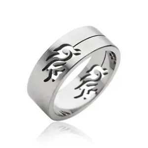 Prsten od nehrđajućeg čelika s Tribal simbolom - Veličina: 65