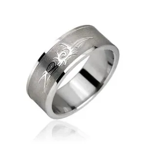 Prsten od nehrđajućeg čelika - Tribal uzorak - Veličina: 48