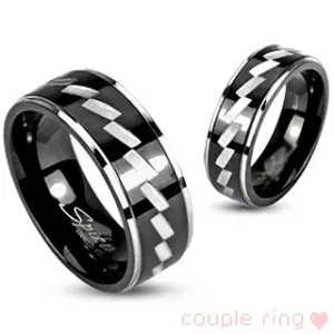 Prsten od nehrđajućeg čelika za parove, s gravurama - Veličina: 49