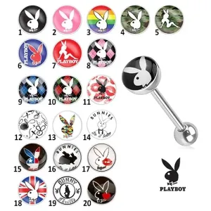 Čelični piercing za jezik - raznovrsni Playboy motivi - Simbol: PB06